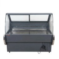 Vitrina Carnicera Expositora Refrigerada Con Cristal Alto Curvo Negra