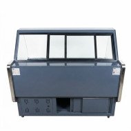 Vitrina Carnicera Expositora Refrigerada Con Cristal Alto Curvo Negra