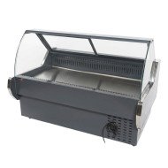 Vitrina Carnicera Expositora Refrigerada Con Cristal Alto Curvo Negra