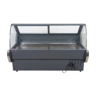 Vitrina Carnicera Expositora Refrigerada Con Cristal Alto Curvo Negra