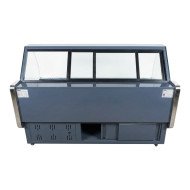 Vitrina Carnicera Expositora Refrigerada Con Cristal Alto Curvo Negra