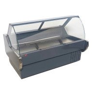 Vitrina Carnicera Expositora Refrigerada Con Cristal Alto Curvo Negra