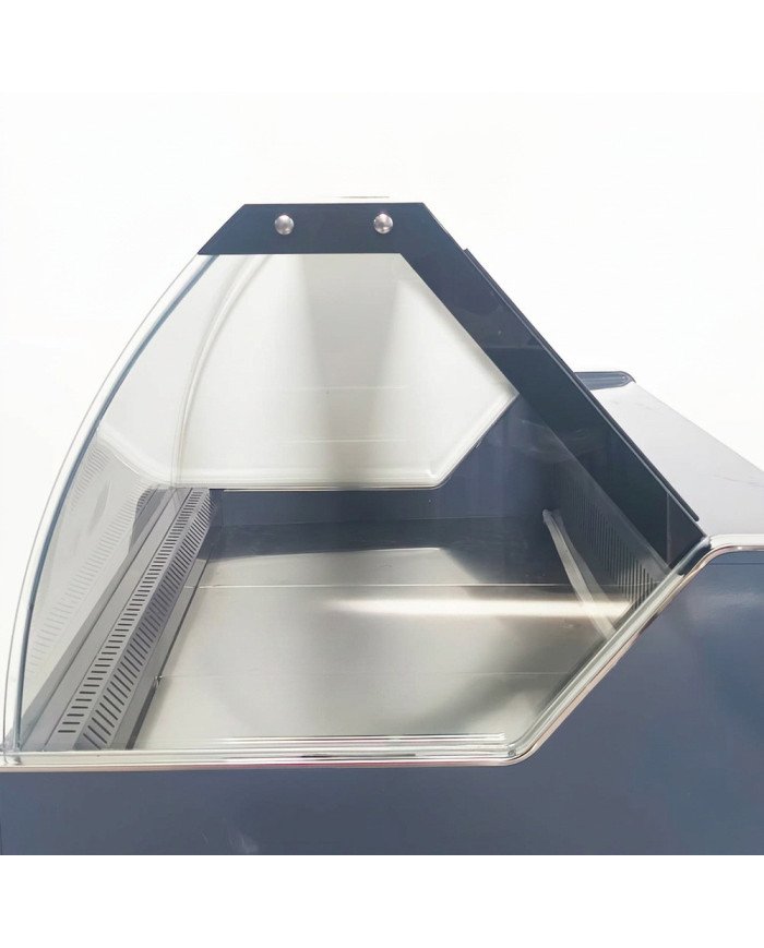 Vitrina Carnicera Expositora Refrigerada Con Cristal Alto Curvo Negra