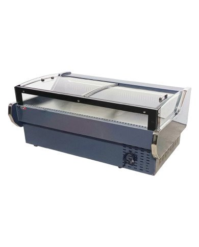 Vitrina Carnicera Expositora Refrigerada Con Cristal Alto Curvo Roja 4