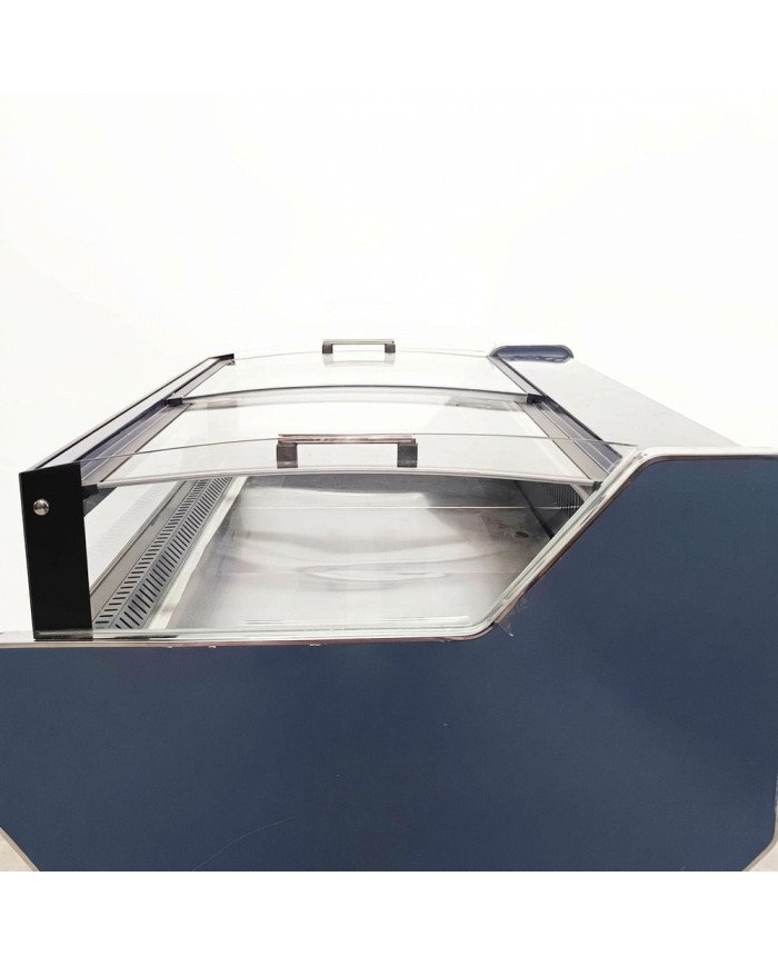 Vitrina Carnicera Expositora Refrigerada Con Cristal Alto Curvo Roja 4