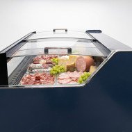 Vitrina Carnicera Expositora Refrigerada Con Cristal Alto Curvo Roja 4