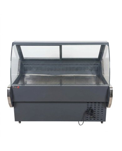 Vitrina Carnicera Expositora Refrigerada Con Cristal Alto Curvo Negra