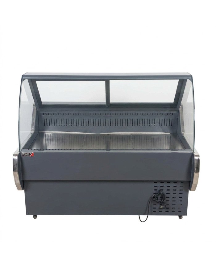 Vitrina Carnicera Expositora Refrigerada Con Cristal Alto Curvo Negra