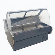 Vitrina Carnicera Expositora Refrigerada Con Cristal Alto Curvo Negra