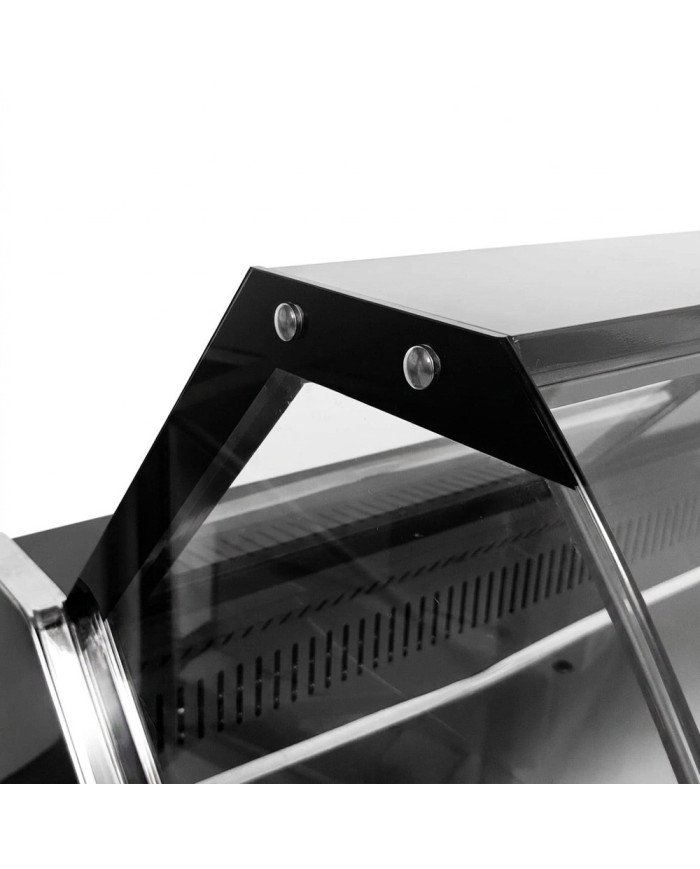 Vitrina Carnicera Expositora Refrigerada Con Cristal Alto Curvo Negra