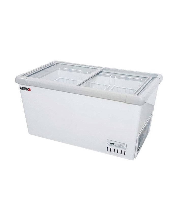 Isla de Congelación 580 Litros con 2 Puertas Correderas Cristal Plano Blanca | Equipamiento Hostelería