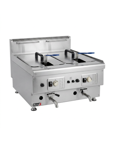 Freidora Industrial Doble 14+14L Romux | Equipamiento Hostelería