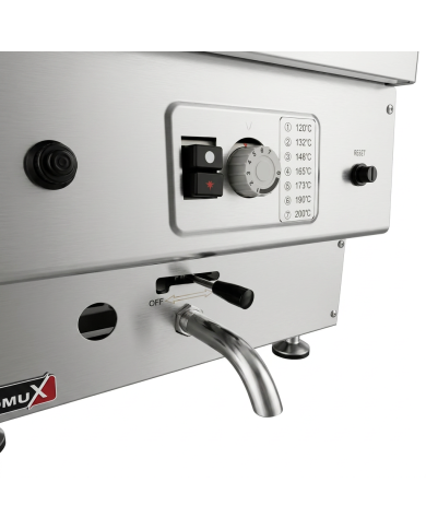 Freidora Industrial a Gas Natural 14L Sobremesa Romux | Equipamiento Hostelería