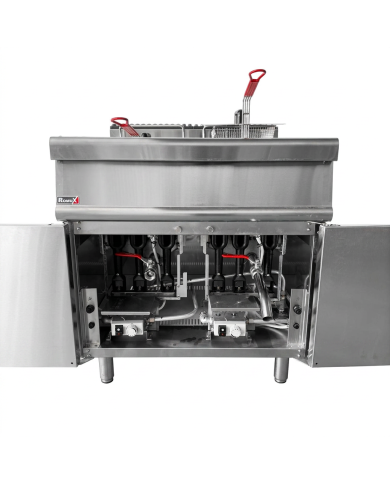 Freidora Industrial Doble 28+28L Romux | Maquinaria Hostelería