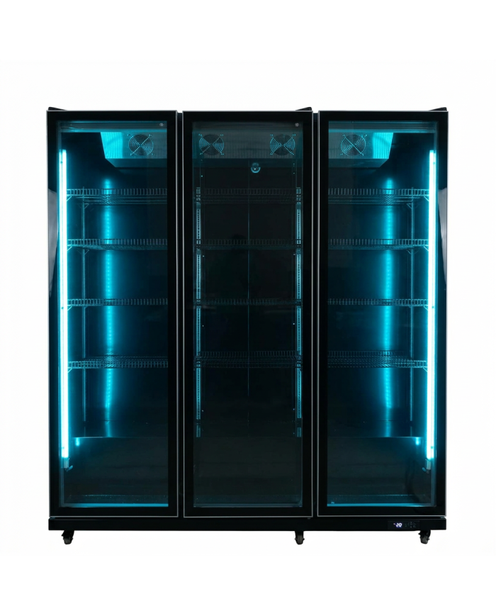 Armario Expositor Refrigerado Modelo D Luz Led - 1500 Litros 3 Puertas