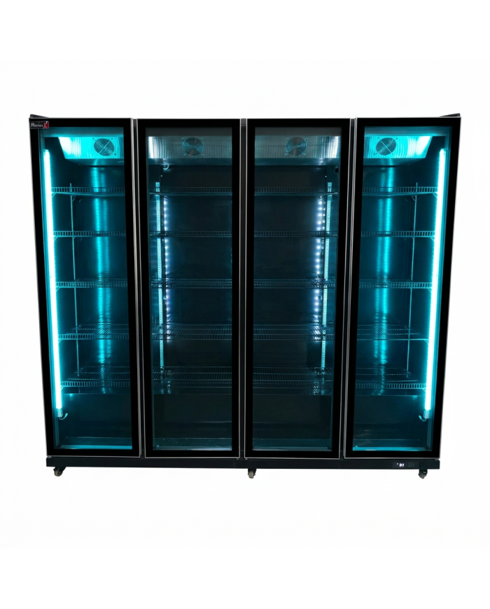 Armario Expositor Refrigerado Modelo D Luz Led - 2000 Litros 4 Puertas