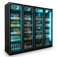 Armario Expositor Refrigerado Modelo D Luz Led - 2000 Litros 4 Puertas