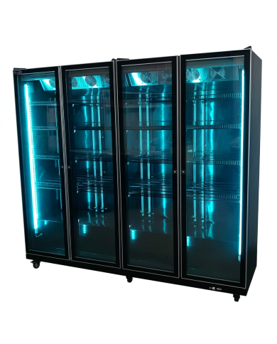 Armario Expositor de Congelación 2200L Ventilado Romux | Equipamiento Industrial