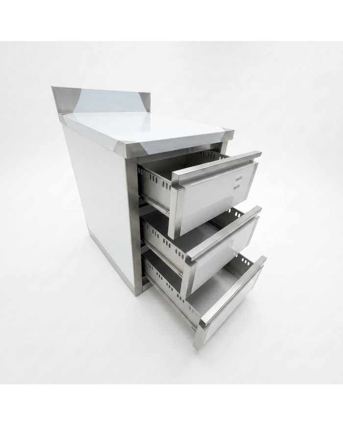Cajonera Mural 3 Cajones 500x600x850 mm Romux | Equipamiento Industrial