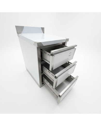 Cajonera Mural 3 Cajones 500x700x850 mm Romux | Equipamiento Industrial