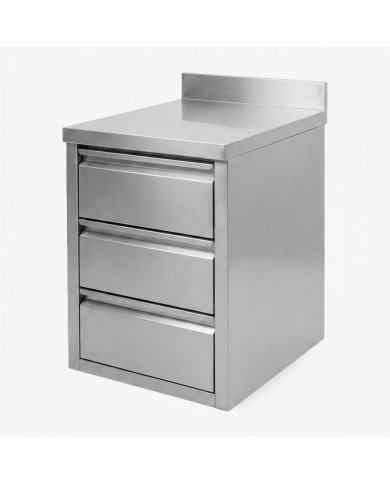 Cajonera Mural 3 Cajones 500x800x850 mm | Equipamiento Industrial