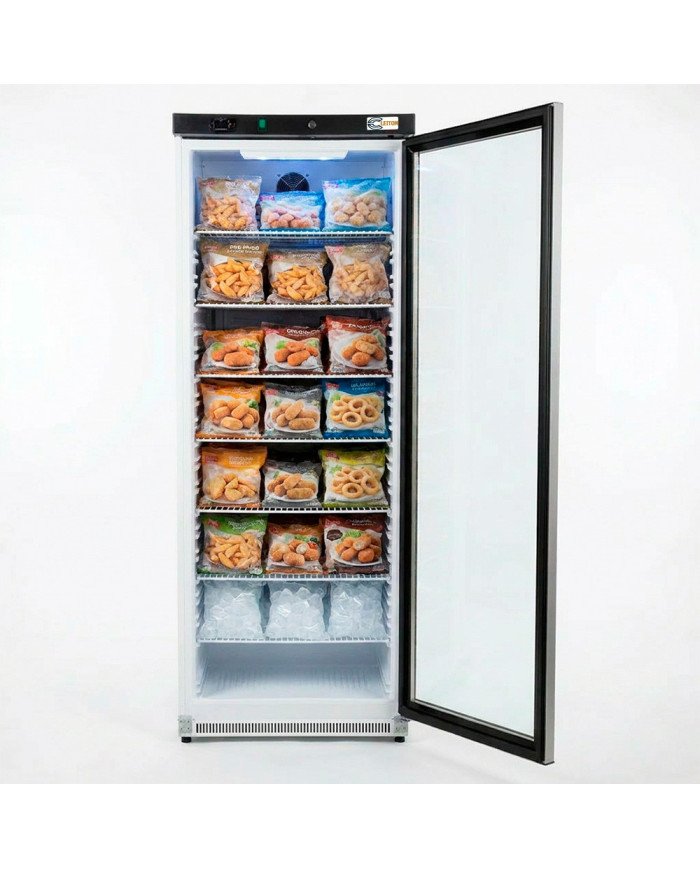 Armario Expositor De Congelación Abs 400 Litros 1 Puerta De Cristal 60