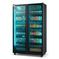 Armario Expositor Refrigerado Modelo D Luz Led - 1050 Litros 2 Puertas