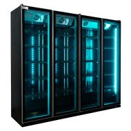 Armario Expositor Refrigerado Modelo D Luz Led - 2000 Litros 4 Puertas