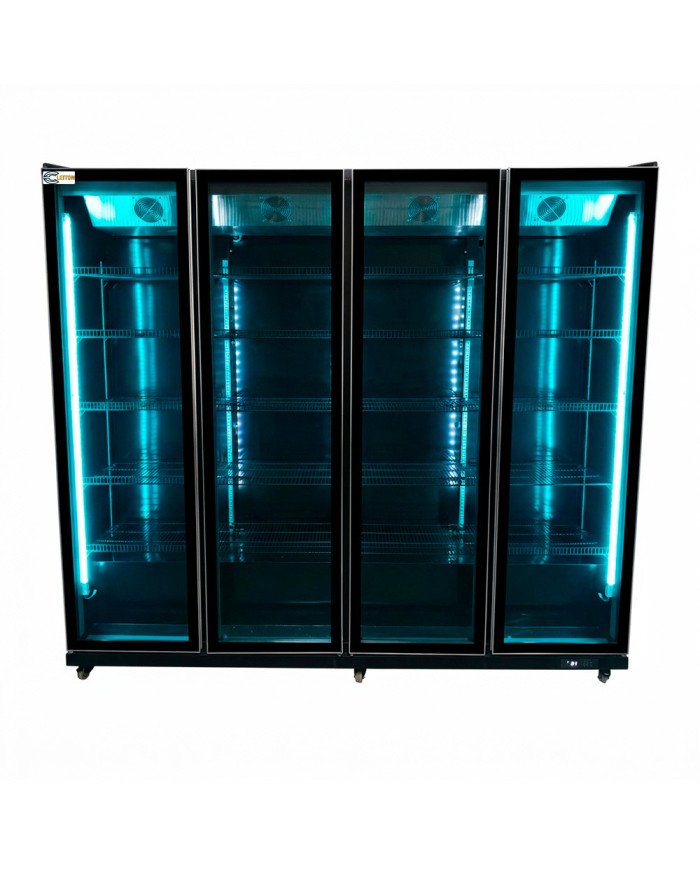 Armario Expositor Refrigerado Modelo D Luz Led - 2000 Litros 4 Puertas