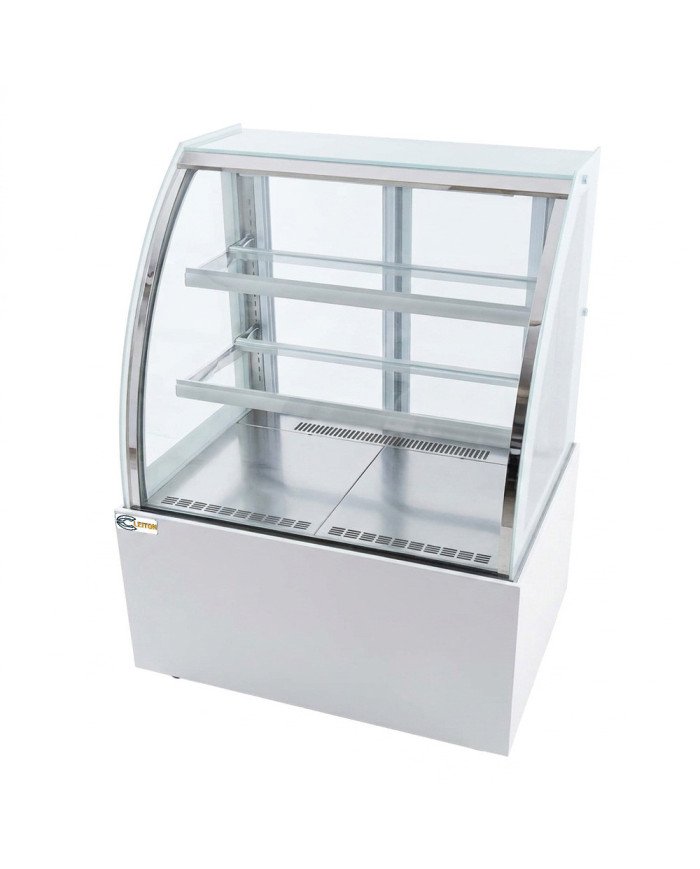 Vitrina Pastelera Expositora Refrigerada De Suelo 2 Estantes Con Crist