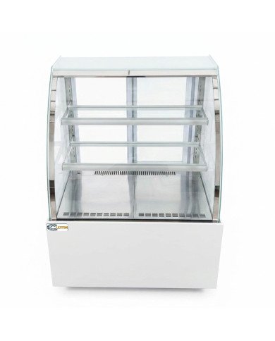 Vitrina Pastelera Expositora Refrigerada De Suelo 2 Estantes Con Crist