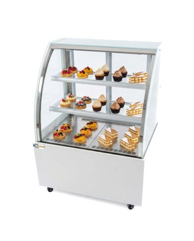 Vitrina Pastelera Expositora Refrigerada De Suelo 2 Estantes Con Crist