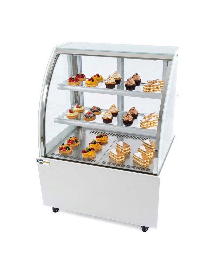 Vitrina Pastelera Expositora Refrigerada De Suelo 2 Estantes Con Crist