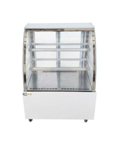 Vitrina Pastelera Expositora Refrigerada De Suelo 2 Estantes Con Crist