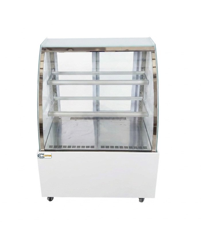 Vitrina Pastelera Expositora Refrigerada De Suelo 2 Estantes Con Crist