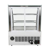 Vitrina Pastelera Expositora Refrigerada De Suelo 2 Estantes Con Crist