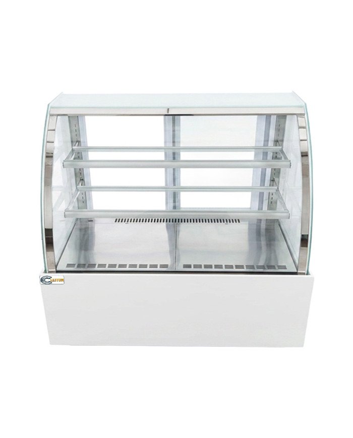 Vitrina Pastelera Expositora Refrigerada De Suelo 2 Estantes Con Crist