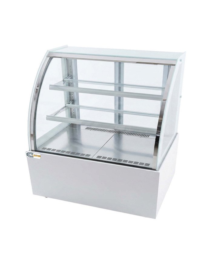 Vitrina Pastelera Expositora Refrigerada De Suelo 2 Estantes Con Crist