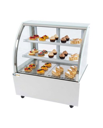 Vitrina Pastelera Expositora Refrigerada De Suelo 2 Estantes Con Crist