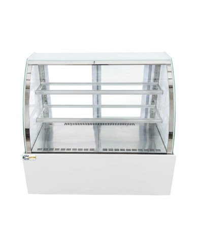 Vitrina Pastelera Expositora Refrigerada De Suelo 2 Estantes Con Crist