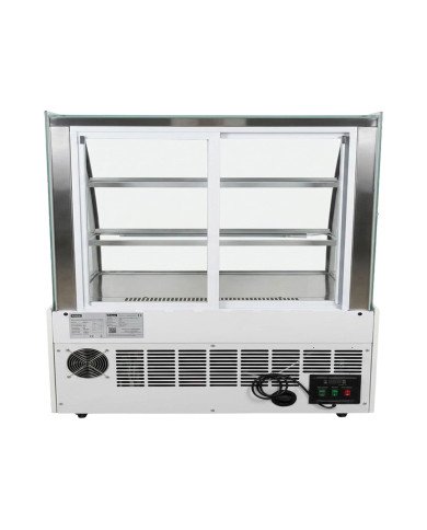 Vitrina Pastelera Expositora Refrigerada De Suelo 2 Estantes Con Crist