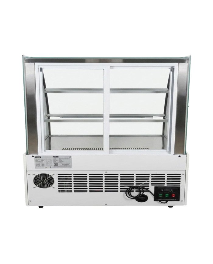 Vitrina Pastelera Expositora Refrigerada De Suelo 2 Estantes Con Crist