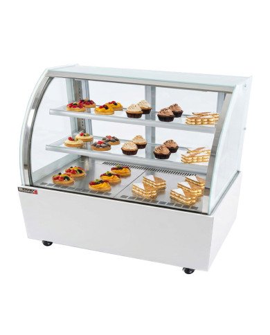 Vitrina Pastelera Expositora Refrigerada De Suelo 2 Estantes Con Crist
