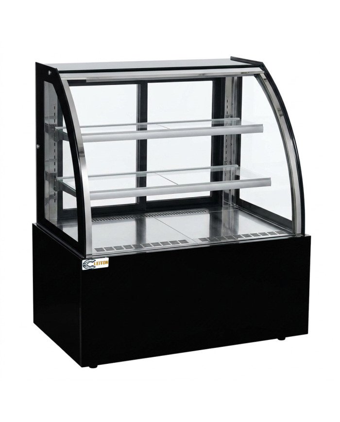 Vitrina Pastelera Expositora Refrigerada De Suelo 2 Estantes Con Crist