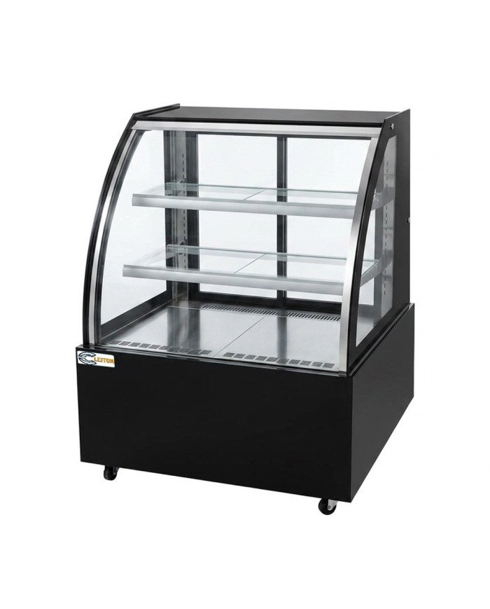 Vitrina Pastelera Expositora Refrigerada De Suelo 2 Estantes Con Crist