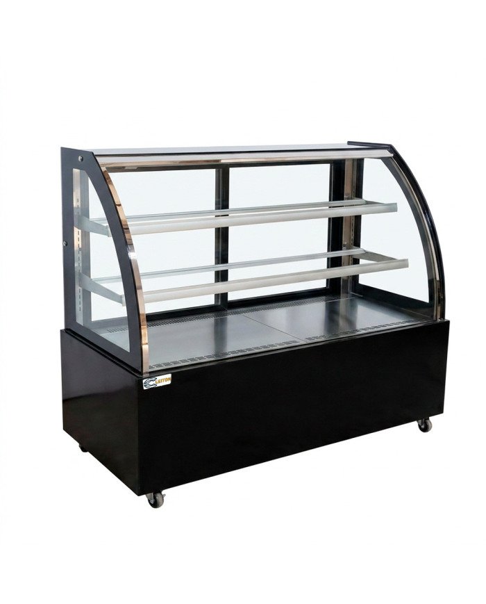 Vitrina Pastelera Expositora Refrigerada De Suelo 2 Estantes Con Crist