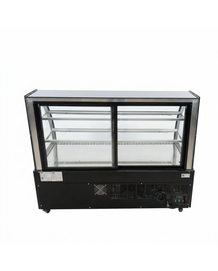Vitrina Pastelera Expositora Refrigerada De Suelo 2 Estantes Con Crist