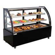 Vitrina Pastelera Expositora Refrigerada De Suelo 2 Estantes Con Crist