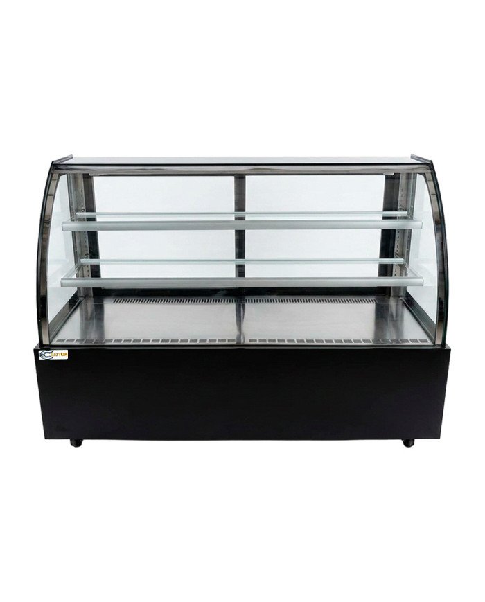 Vitrina Pastelera Expositora Refrigerada De Suelo 2 Estantes Con Crist