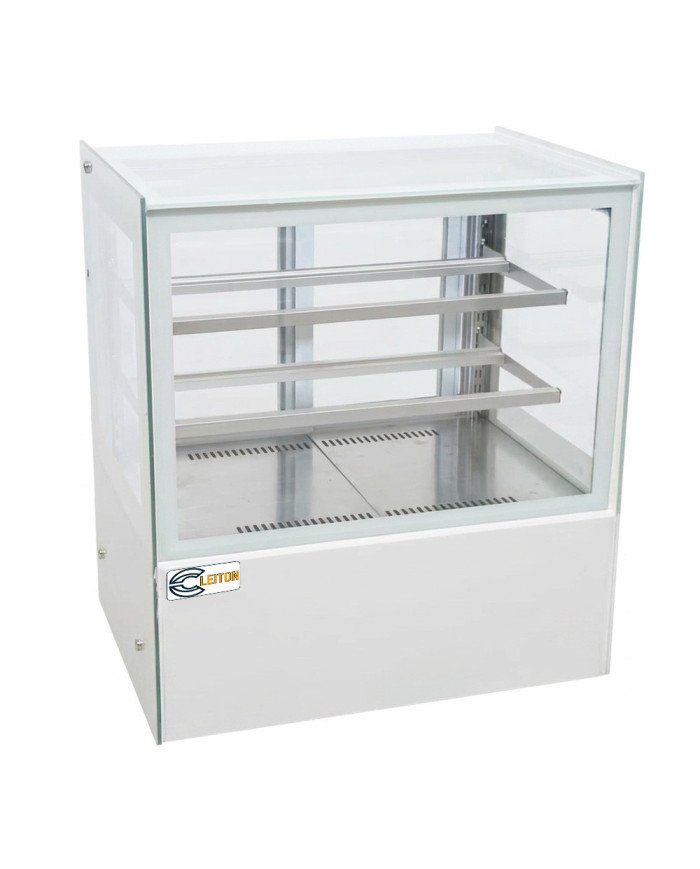 Vitrina Pastelera Expositora Refrigerada Cuadrada De Sobremesa 2 Estan